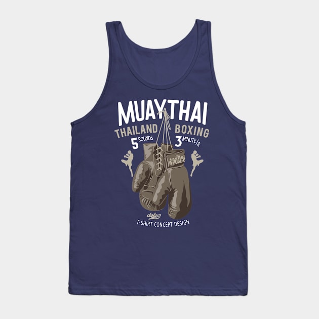 Muay Thai - Thailand Boxing(dark shirt) Tank Top by dotdotdotstudio